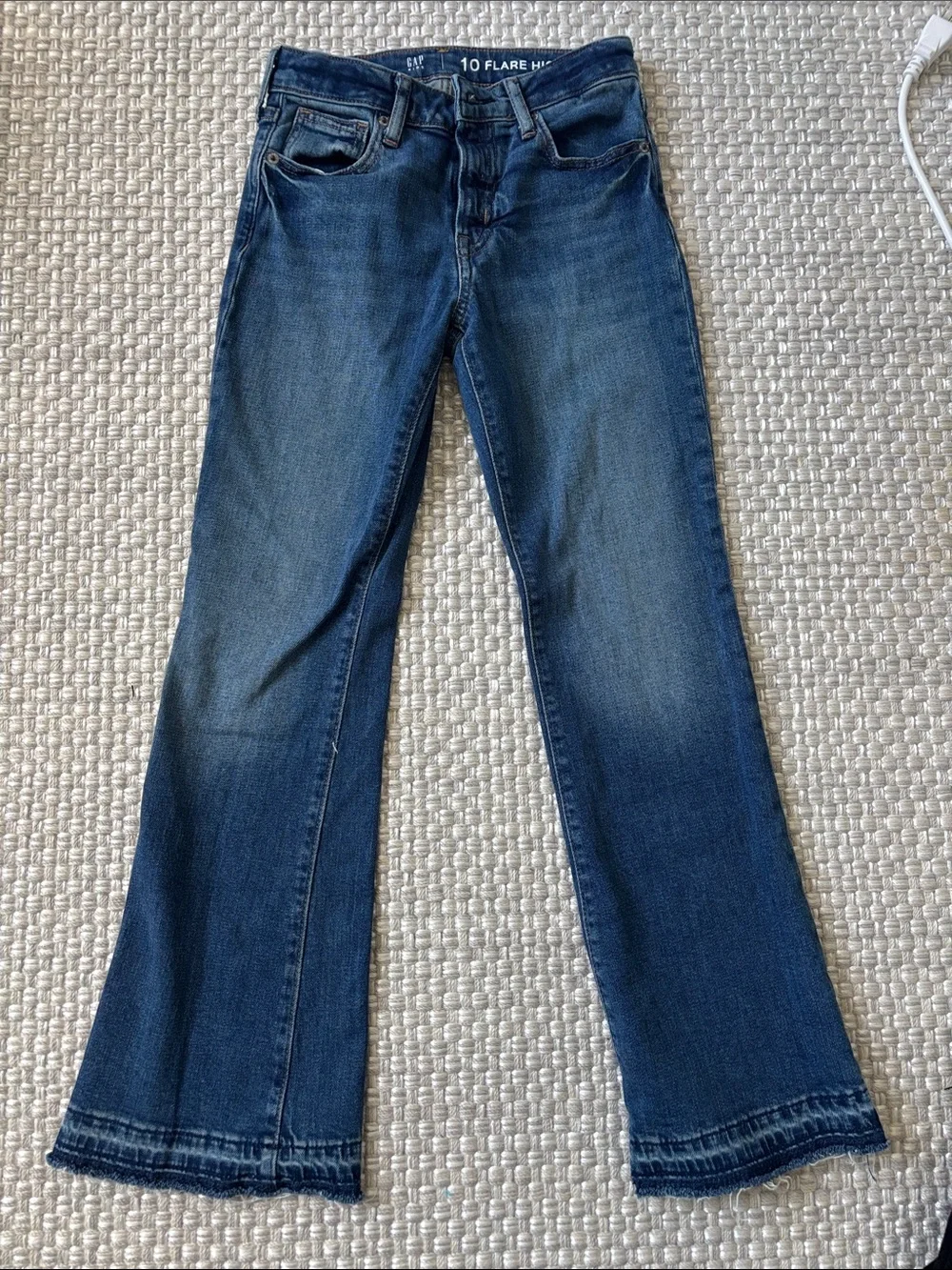 Girl's Dark Blue Flare Jeans